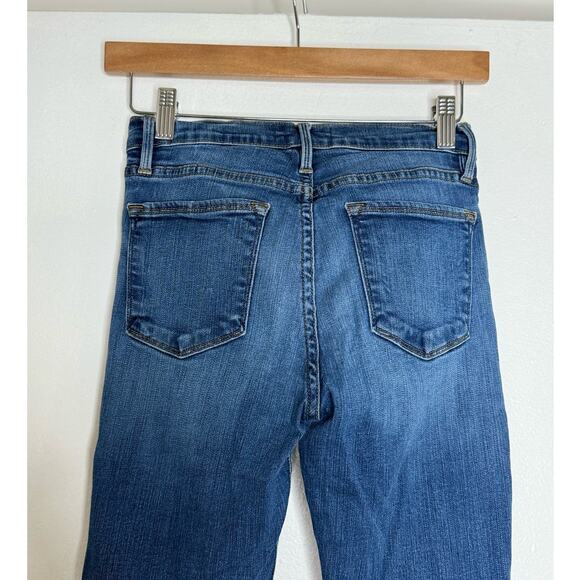 Frame Le High Skinny Denim Blue Distressed Jeans - Size 26 Women's Jeans - Picture 7 of 8